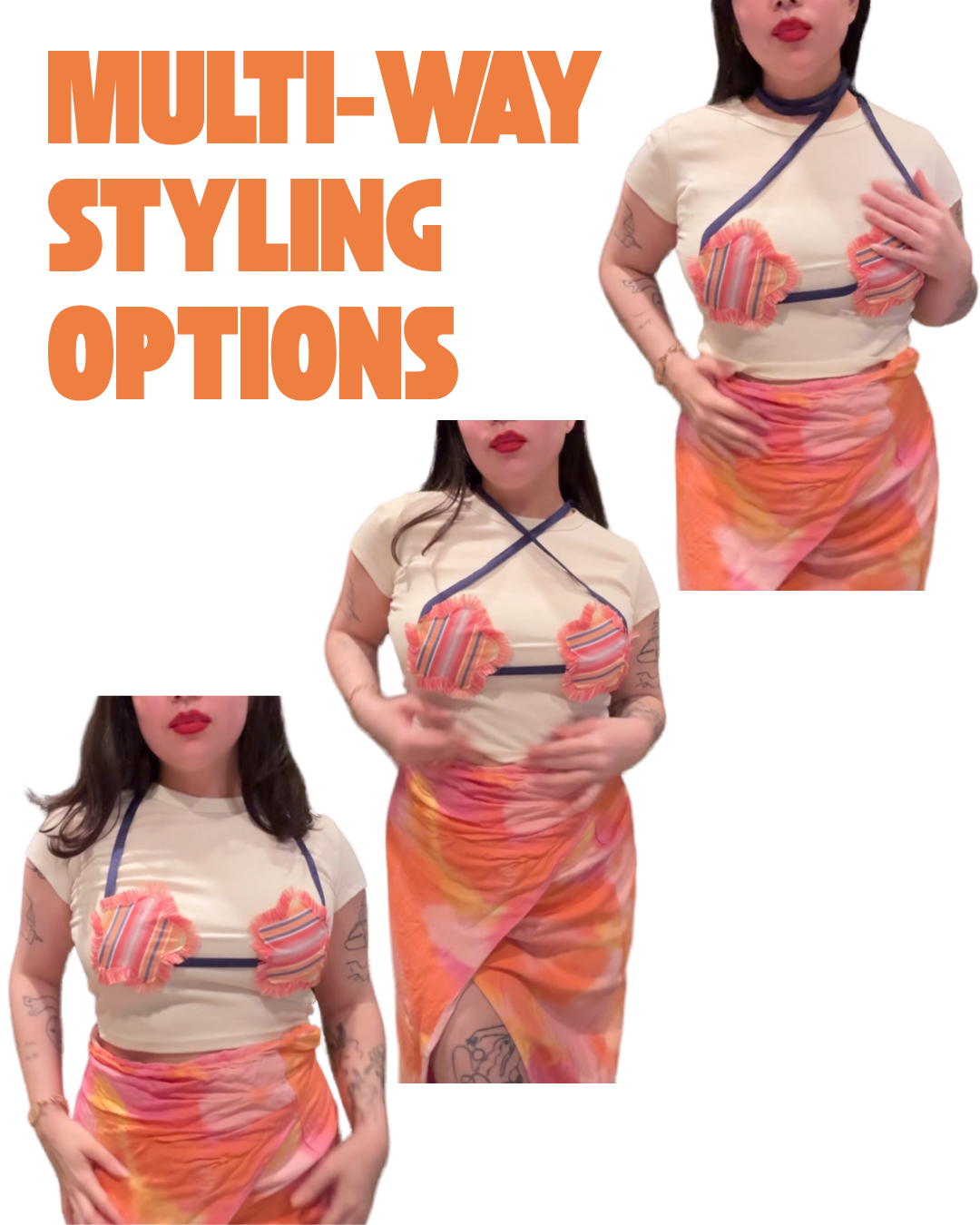 The Starkini Upcycled Star Bikini Baby Tee | Harvest Plaid [MADE TO ORDER]