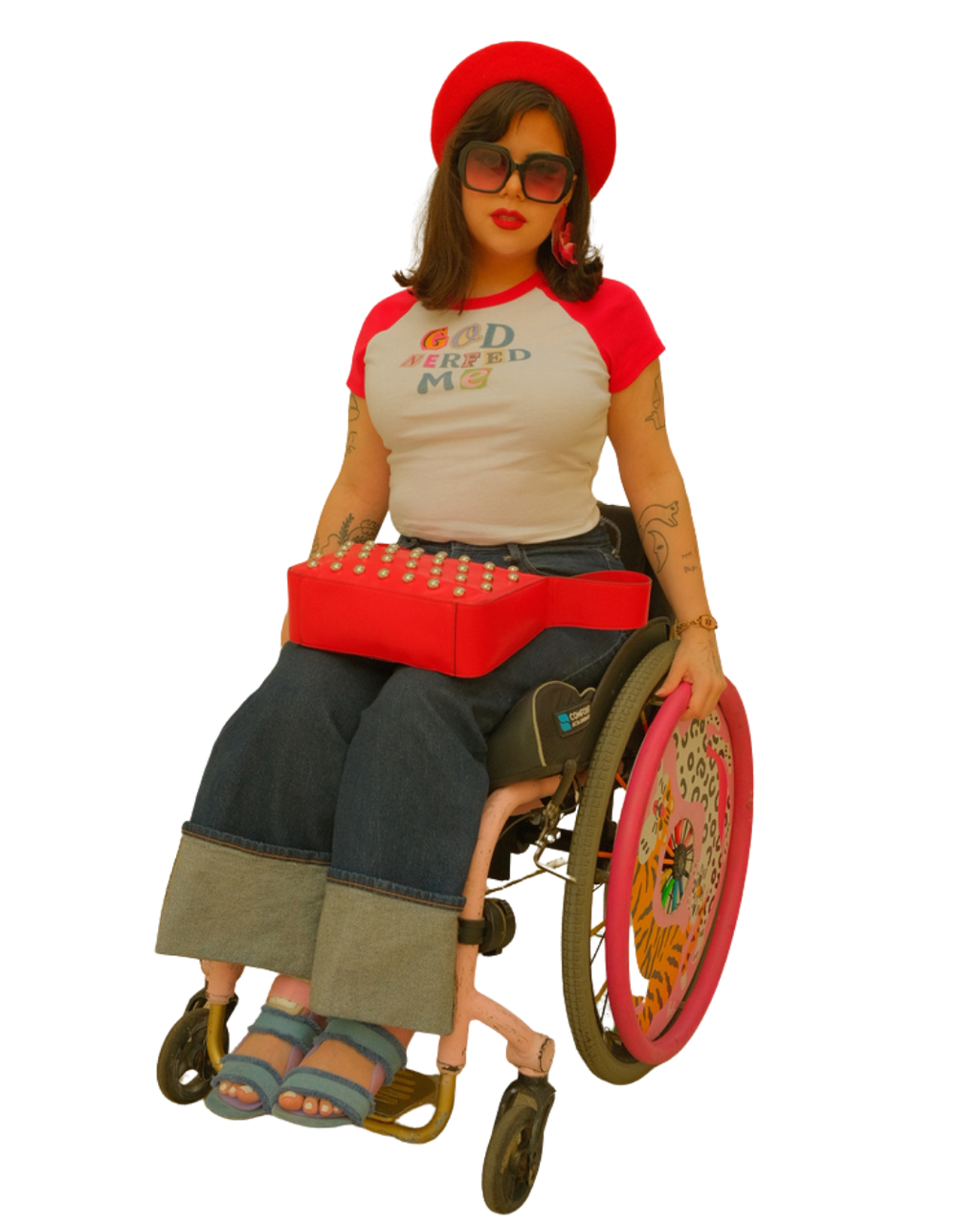 God Nerfed Me Raglan Baby Tee (Crop Top)