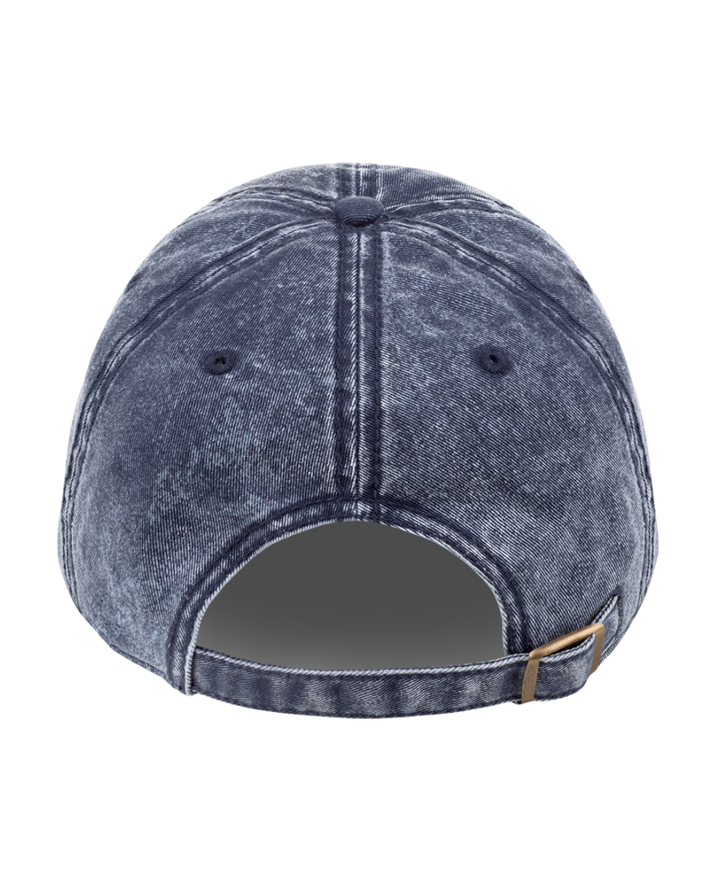Back blue denim dad hat