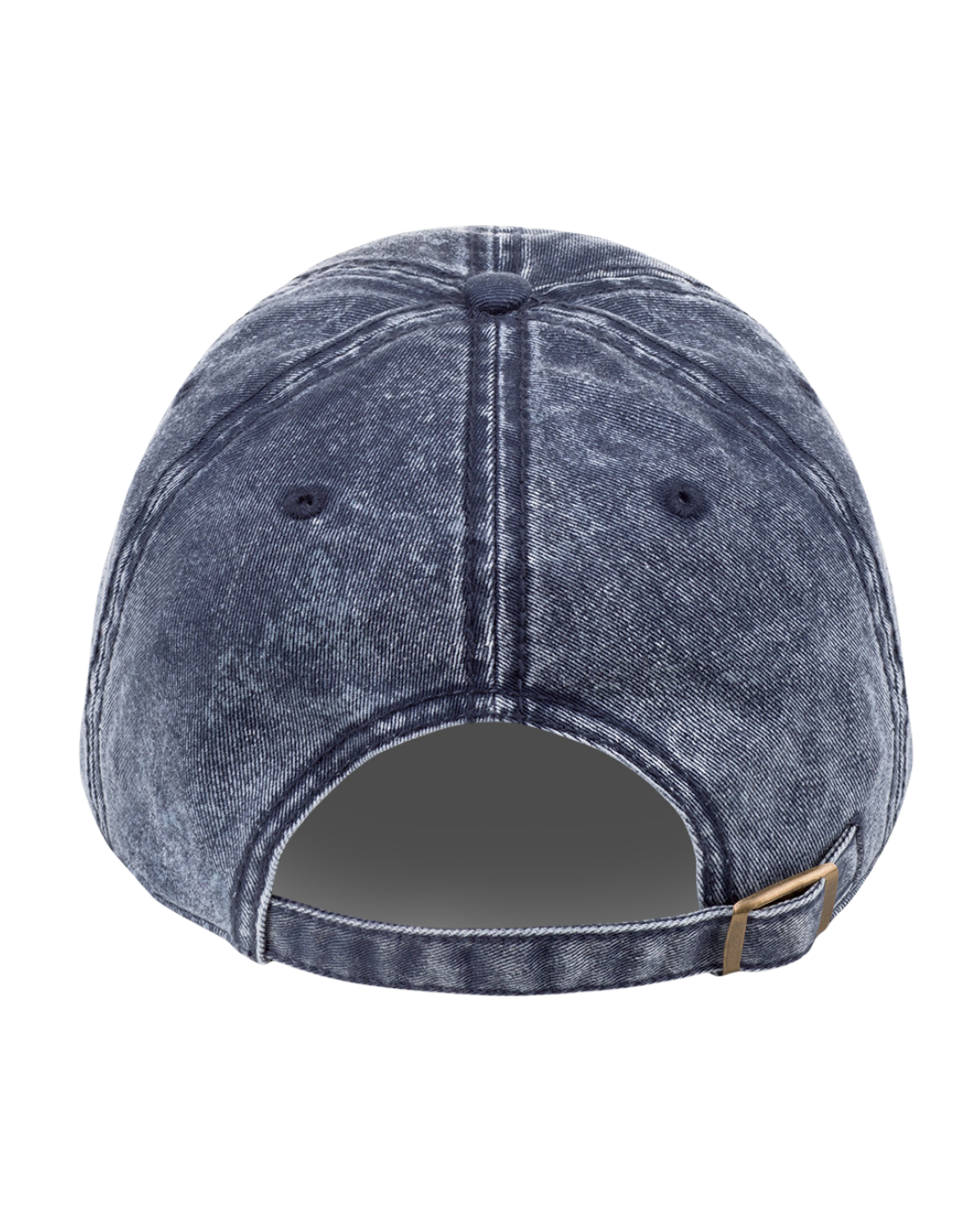 Back blue denim dad hat