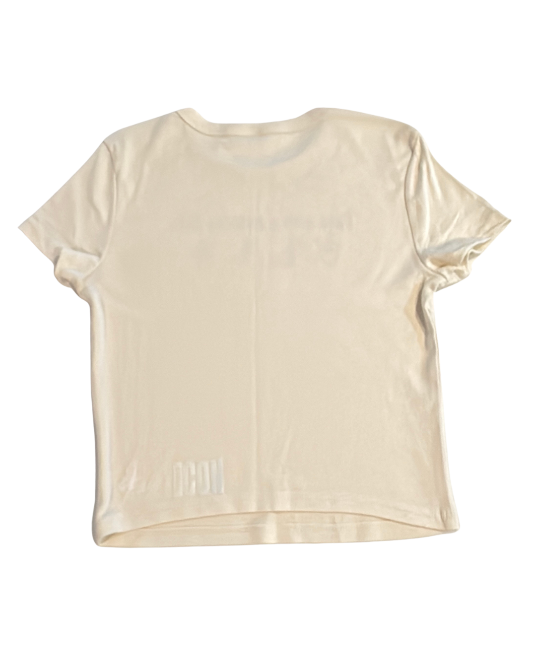 Beige t-shirt with a Fay x Thanks Icon collab logo on a white background