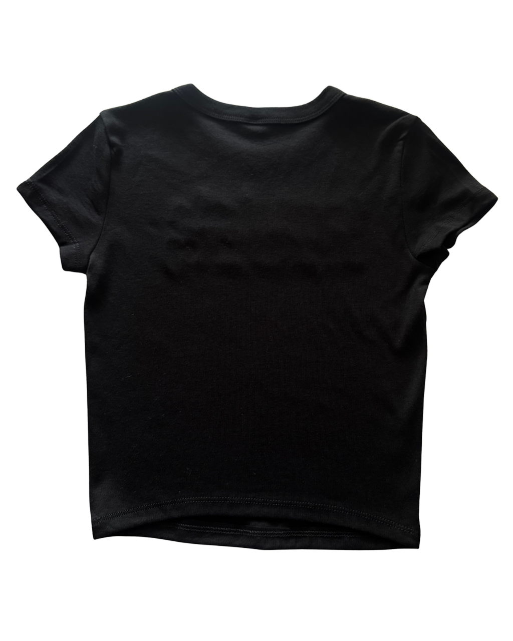 back of black shirt.