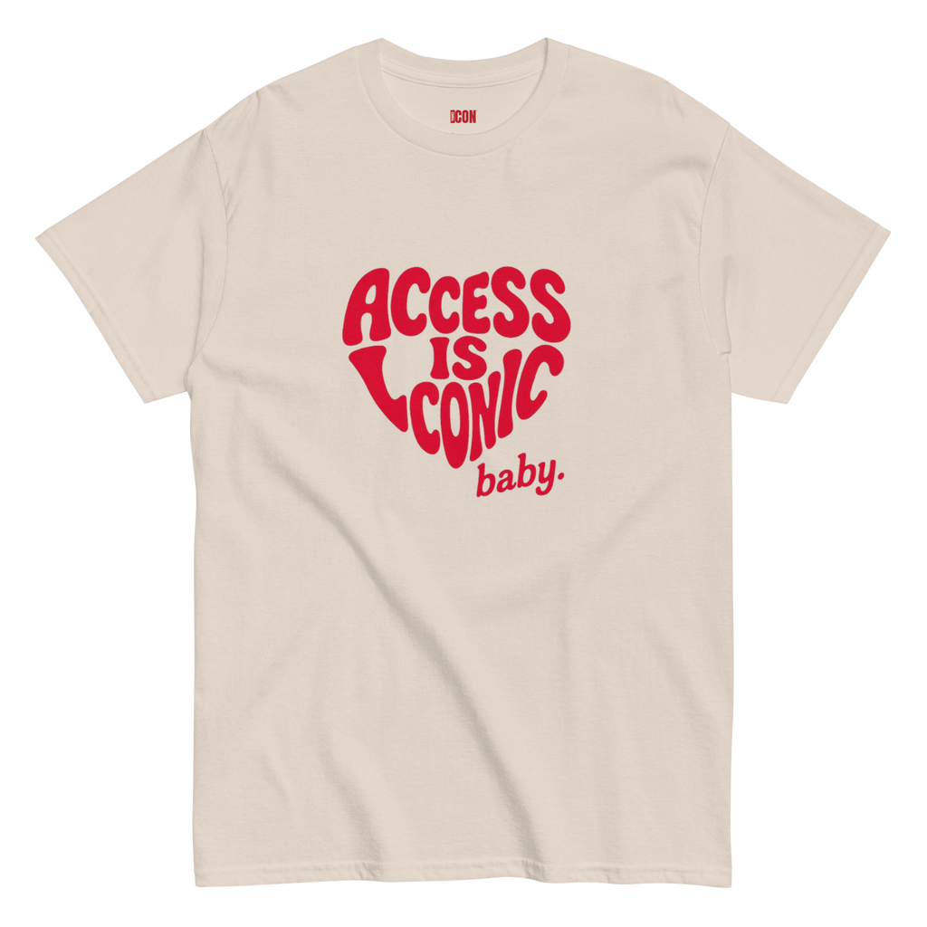 Access is Iconic Baby™ Tee (Regular Length) | Red Text