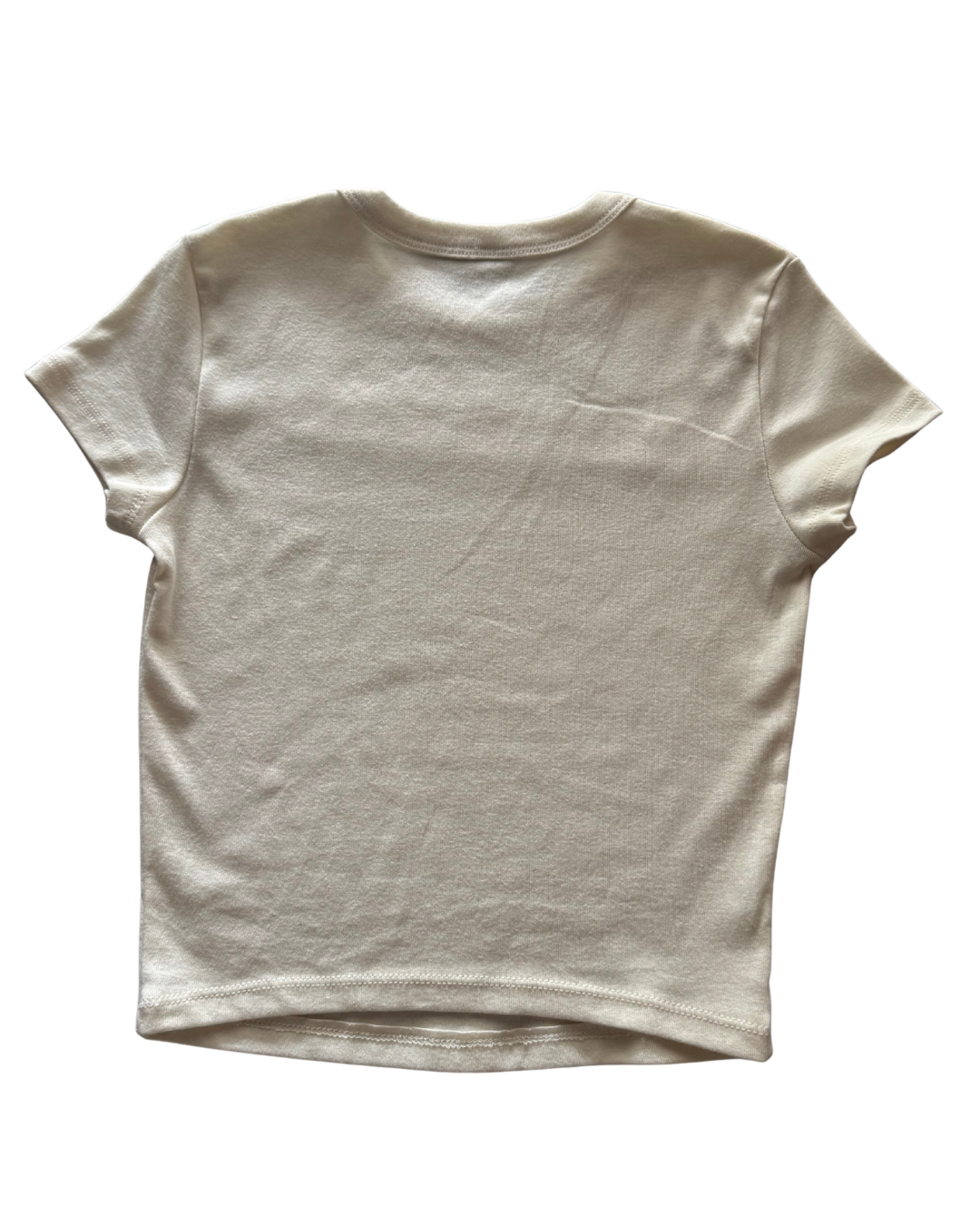 back of white t-shirt on a white background